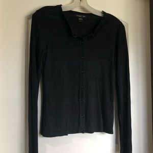 August Silk black cardigan